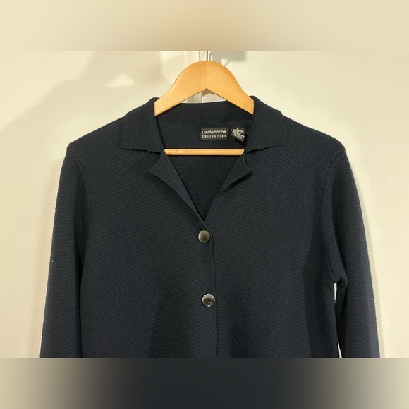 90’s Hong Kong merino Liz Claiborne Collection Cardigan Blazer (Women’s S) - Picture 3 of 5